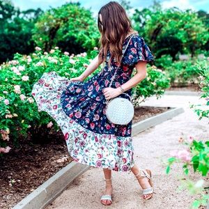 Eliza J Flutter Sleeve Dress, Size 6